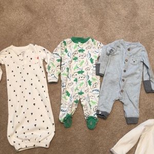 Baby boy newborn sleeper lot